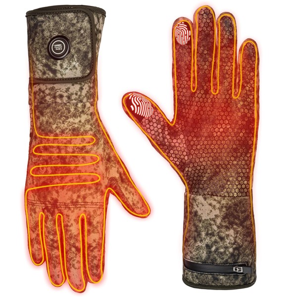 KEMIMOTO Heated Hunting Gloves Camo, Flexible Bow Gloves for Men