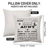Aconesong Aunt Gifts Auntie Cushion Cover Gifts for Aunt Birthday