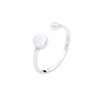 Elli Ring Circle Geo Look Adjustable Open Basic 925 Silver,