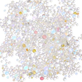 XIULI Mermaid Rhinestone Matte Candy Colorful Rhinestones Mix Beads Nail Decoration for Nail Art DIY Mixed Size 1440 Pieces (Color Aurora)