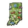 Indiana Artwood State Magnet Collectible Souvenir by Classic Magnets