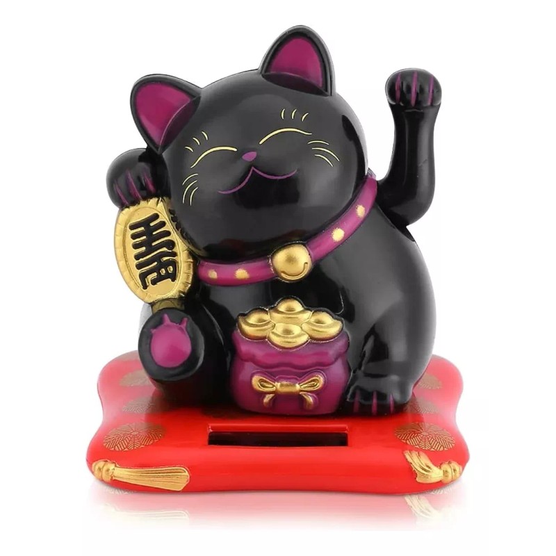 Mini Estatuilla Gato Japonés Suerte Fortuna Brazo Maneki Nek