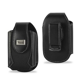 Vertical Black Leather Case with Magnetic Closure is Compatible with Medical Guardian Mini Guardian Medical Alert Device only.