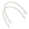 PH PandaHall 2pcs Pearl Chain Strap 16.3" Short Purse Chain