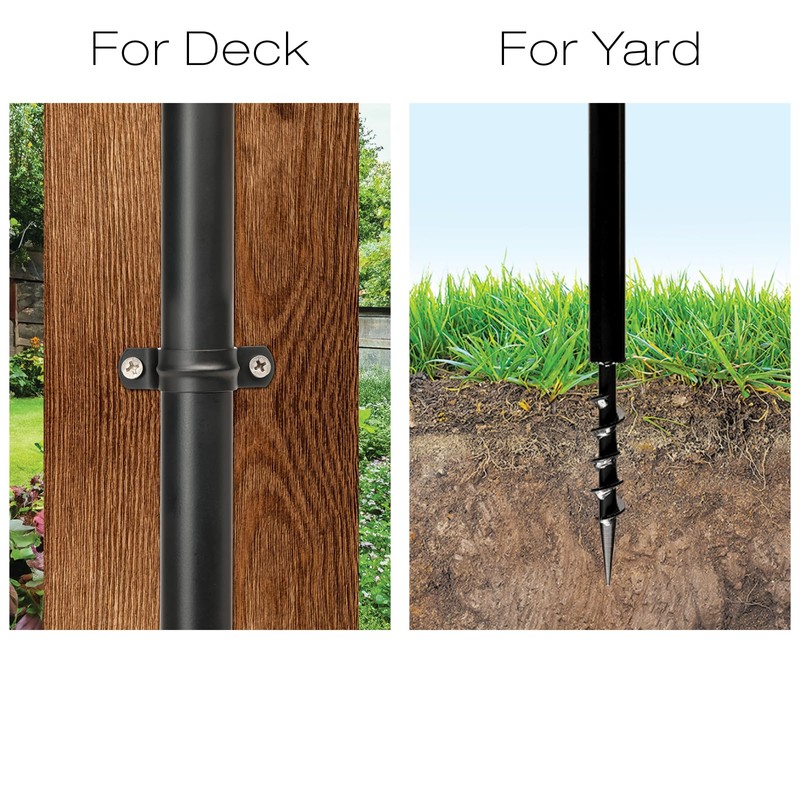 EXCELLO GLOBAL PRODUCTS String Light Pole Set with 40' LED