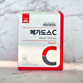 Goryeo Eundan Korea Eundan Megadose C3000 High Content Vitamin C Megavitamin Powder Stick 60 Packets / 고려은단 메가도스 C3000 고함량 비타민씨 메가비타민 분말 가루 스틱 60포