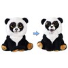 Feisty Pets Black Belt Bobby Plush Stuffed Panda That Turns