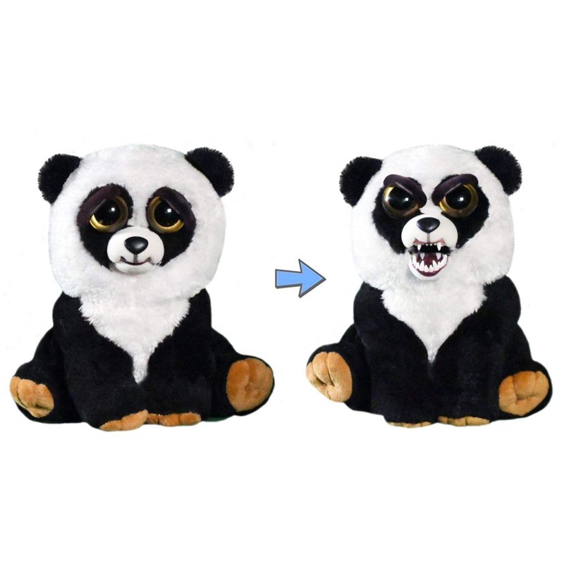 Feisty Pets Black Belt Bobby Plush Stuffed Panda That Turns