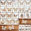 BFJ 20 Piece Butterfly Stencils for Painting Reusable Spring Stencils
