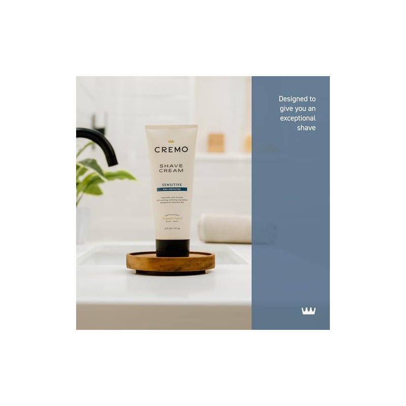 Cremo Barber Grade Sensitive Shave Cream, Astonishingly Superior Smooth Shaving