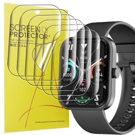 Blueshaweu Screen Protector Compatible with Blackview Smartwatch 1.83 Inch W20, HD Clear Flexible TPU Screen Protector [Pack of 6] for Blackview W20 Smartwatch (Transparent)