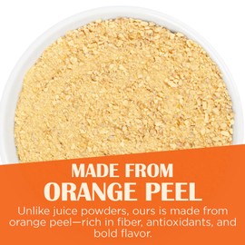 Orange Peel Powder 4 oz, Perfect for Orange Peel Tea, Cooking, Cocktails and more, Natural Zest for Recipes & Garnishes.
