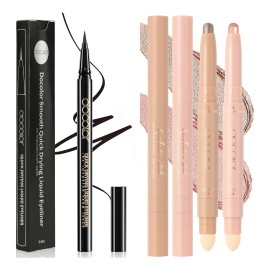 Docolor Lápiz Delineador De Ojos Impermeable Súper Delgado Y