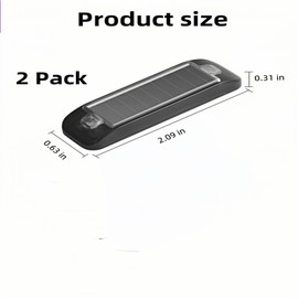 MBHKRRS 2Pack Solar Warning Lamp, Waterproof Mini LED Solar Car Flashing Alarm Safety Lamp Bar Emergency Security Strobe Light for Bike Motorcycles SUV Truck Vehicle Night Driving (Yellow)