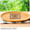 Operitacx 100pcs Table Seat Plate Cards Palm Leaf Design White