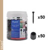 Myard 3/4" Anti-UV Black Baluster Connectors 50pcs for 25 Round