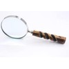 FYNJREX Bronze Brass Magnifying Glass, 4" Lens, 10x Magnification, Antique