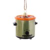 Vintage Crock Pot Slow Cooker Ornament, 2.75 inches, Orange