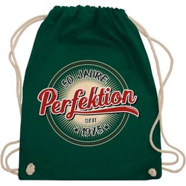Shirtracer - Gym Bag Backpack - 50th Birthday - Fifty Years of Perfection 1974 I, 11 Dark Green