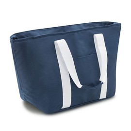 achilles Shopper Bag with Cooling Function Leisure Bag with Bottle Compartments Cool Bag Beach Bag Shopping Bag 55 x 25 x 32 cm, White