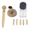 Feather Pen Set with 5 Interchangeable Nib Letter Opener Pen