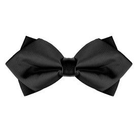 Allegra K Men's Pre-Tied Bowties Plain Adjustable Neck Wedding Pointed Bow Ties Black One Size