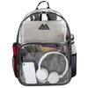 Summit Ridge Waterproof Clear Backpack with Water Bottle Holder Stadium