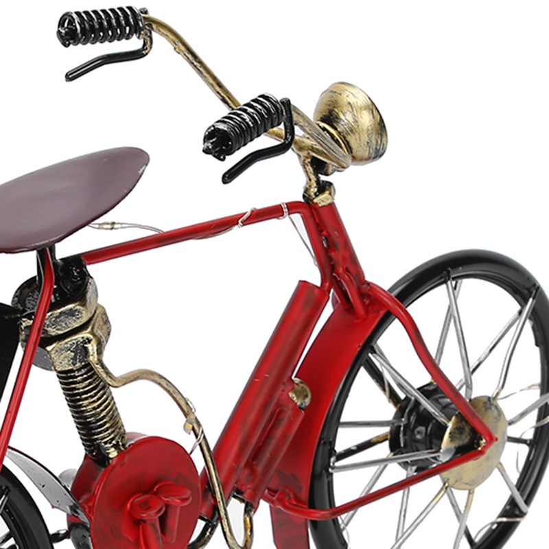 Red Mini Modern Bicycle Model Artwork Home Shop Decoration Ornament