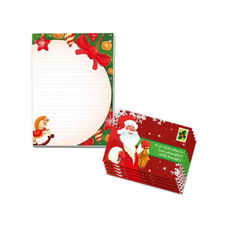 Writing Paper Set A5 Horse Christmas Tree Writing Pad Lined