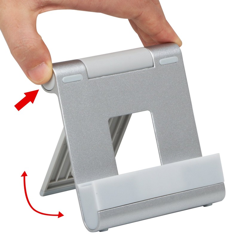 TRIXES Universal Aluminium Tablet Stand Foldable Adjustable iPhones iPads Android