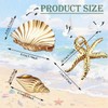 3Pcs Starfish Hair Claw Clips Gold Large Seashell Hair Accessories