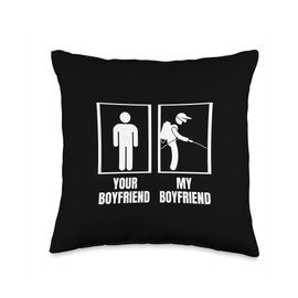 Pest Control Your Boyfriend My Boyfriend Funny Exterminator Throw Pillow