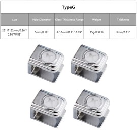 4pcs Glass Shelf Brackets Adjustable Glass Shelf Brackets Adjustable Glass Shelf Bracket Zinc Alloy Wall Mount Glass Support for 8-10mm Thick Shelf Brackets