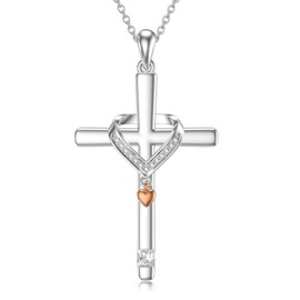 YAFEINI Faith Necklace for Women Pearl Necklace Girls Pendant 925 Sterling Silver Bees / Hummingbird / Ladybird / Dragonfly Chain Mother Necklace Jewellery Gift for Women Friend Mum Daughter, Sterling