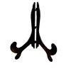 Black Plastic Folding Plate Stand – Medium Display Easel for