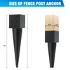 POSTYBAY 3 Pcs 4"x4" Fence Post Anchor Ground Spike 16"(Actual