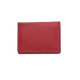 Josephine Osthoff Frankfurt Men's Credit Card Holder RFID Protection Note Compartment Slim Genuine Leather, cherry, Card case