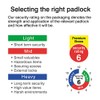 Sterling APL APL442P 2 x 40mm Burg Wachter Padlocks, Red