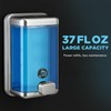 Gorlary Commercial Soap Dispenser Wall Mount, 37 fl oz, Silver