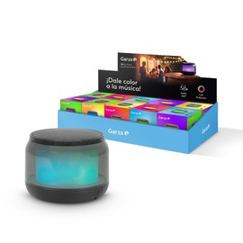 Garza -Portable Wireless Bluetooth 5.1/Micro SD Speaker with 15 Multicolor LED Light Modes, 360° Sound and Hands-Free Calling