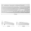 Wireless Mechanical Keyboard, Velocifire VM02WS 104-key Full Size Ergonomic with