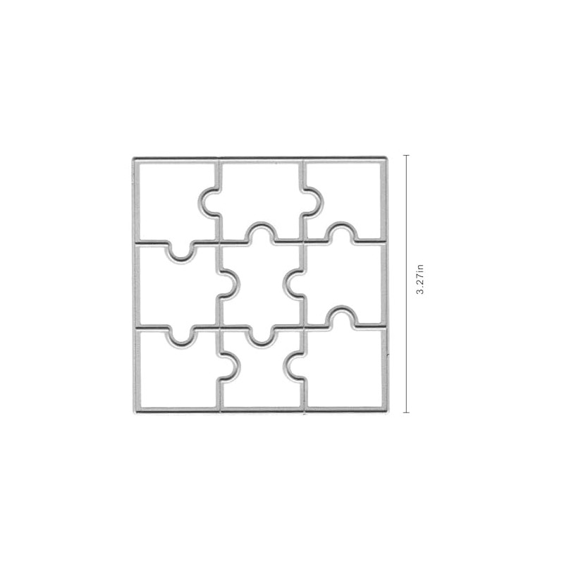 9 PCS Square Puzzle Cutting Dies, Sudoku Nine-Box Frame Die