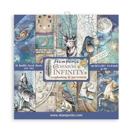 Stamperia International SBBS67 Mini Collectible Pad - Cosmos Infinity, Multi-Colour, 8 x 8-Inch