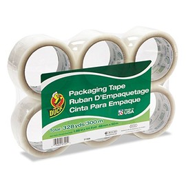 Duck 240053 Commercial Grade Packaging Tape, 2-Inch X 22, 1.88-Inch X 55 Yds, Clear, 3-Inch Core, 6/Pack