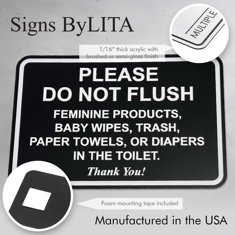 All Quality Classic Framed Please Do Not Flush Thank You