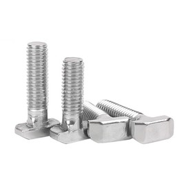 Yyyuluo M5/6/8 Carbon Steel T-Bolt T-Nut Drive-In Bolt T-shaped Pressure Screws for Series 20/30/40/45 European Standard Aluminium Profile