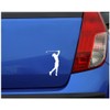 Car Sticker Playing Golf Sticker, silver metal effect 5,5 x