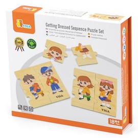VIGA Toys Getting Dressed Sequence Puzzle Set