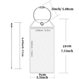 Cruise Luggage Tag Holder,Clear Waterproof Cruise Luggage Tags for Royal Caribbean and Celebrity Ships, Cruise Essential Travel Accessories (6 Pack)