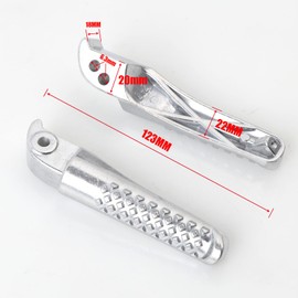 Mokuo Mini Bike Footpegs in Aluminum Alloy Material Compatible with Coleman Powersports BT200X CT200U CT200U-EX CT100U Trail 200 CC100X 212cc 196cc 6.5hp Motor,Silver Color